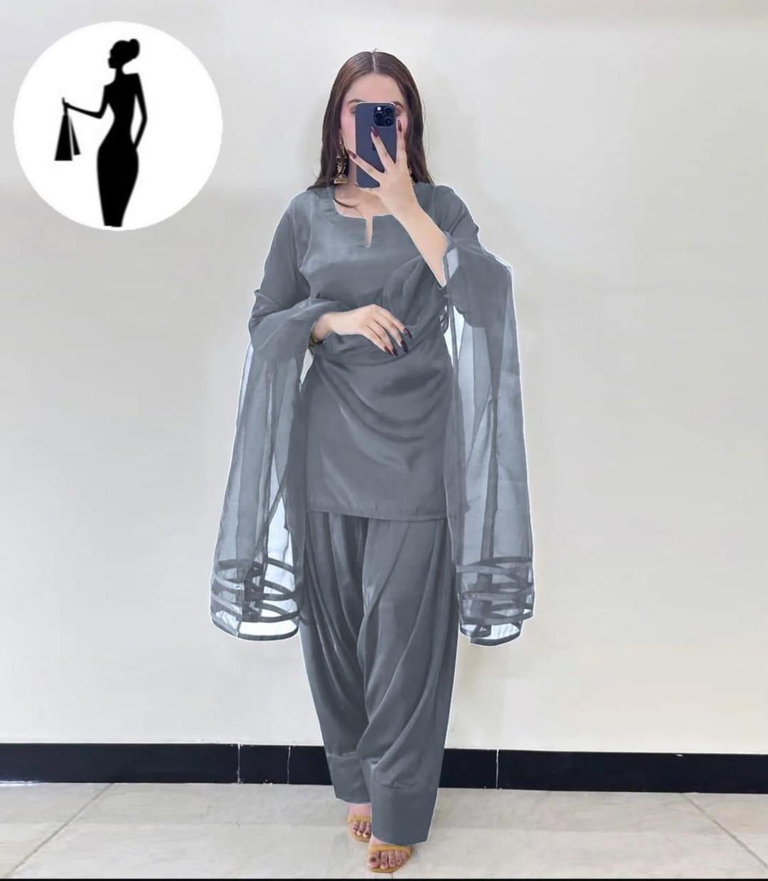 Event function plain 3 Pcs Women's Stitched Plain Suit