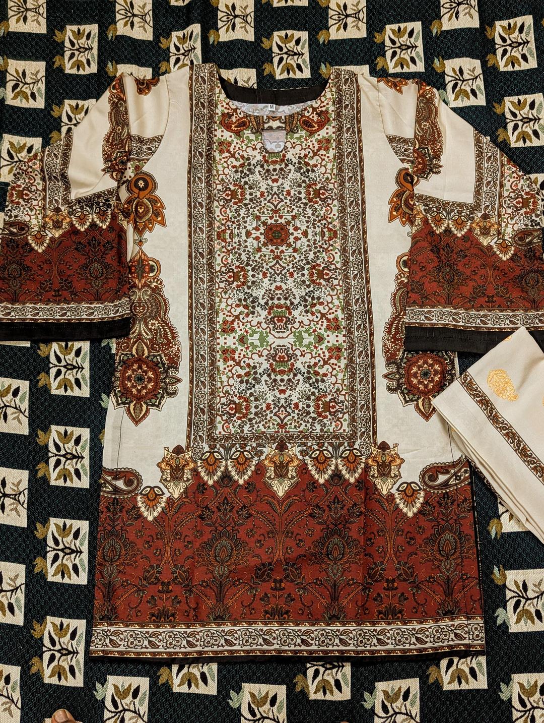 Stunning Women's Stitched Co-Ord Set in Multicolor Lawn with Digital Print - 2 Pcs