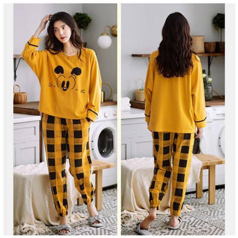 🌙✨ 2-Piece Women's Cotton Jersey Printed Night Suit | Soft & Stylish Sleepwear Set