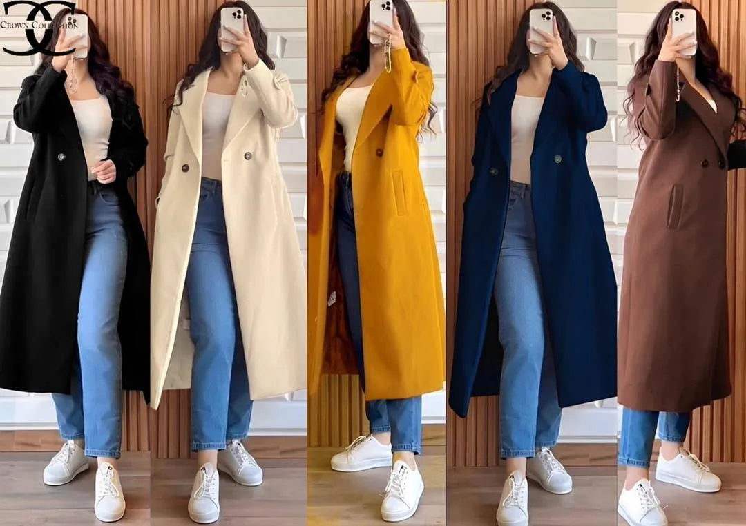 LifeStyle Brand Stylish Fleece Overcoat - 1 Pc Women's Stitched Fashion