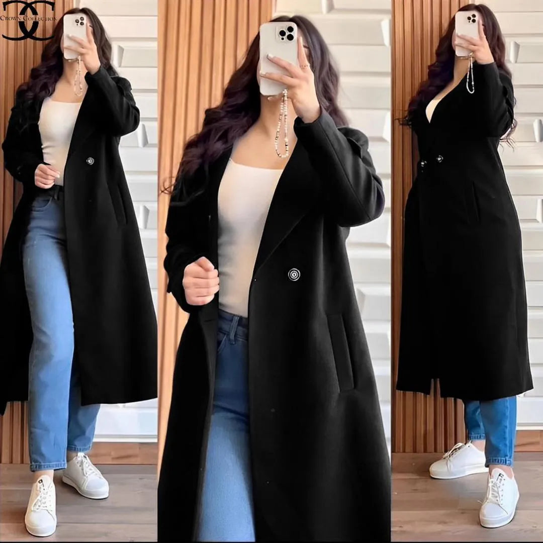 (Copy) LifeStyle Brand Stylish Fleece Overcoat - 1 Pc Women's Stitched Fashion