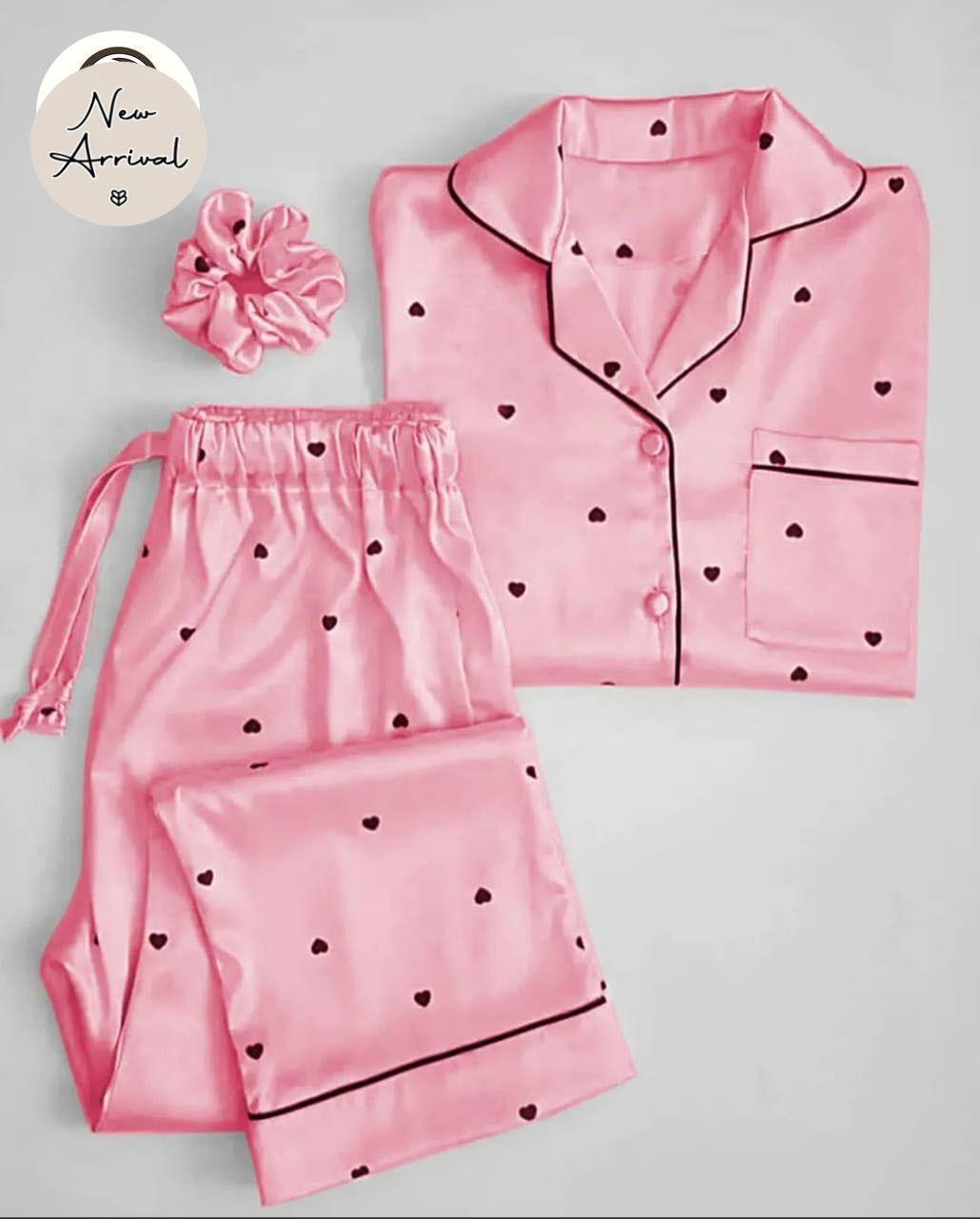 2 Pcs Women's Stitched Night Suit 4 colours available