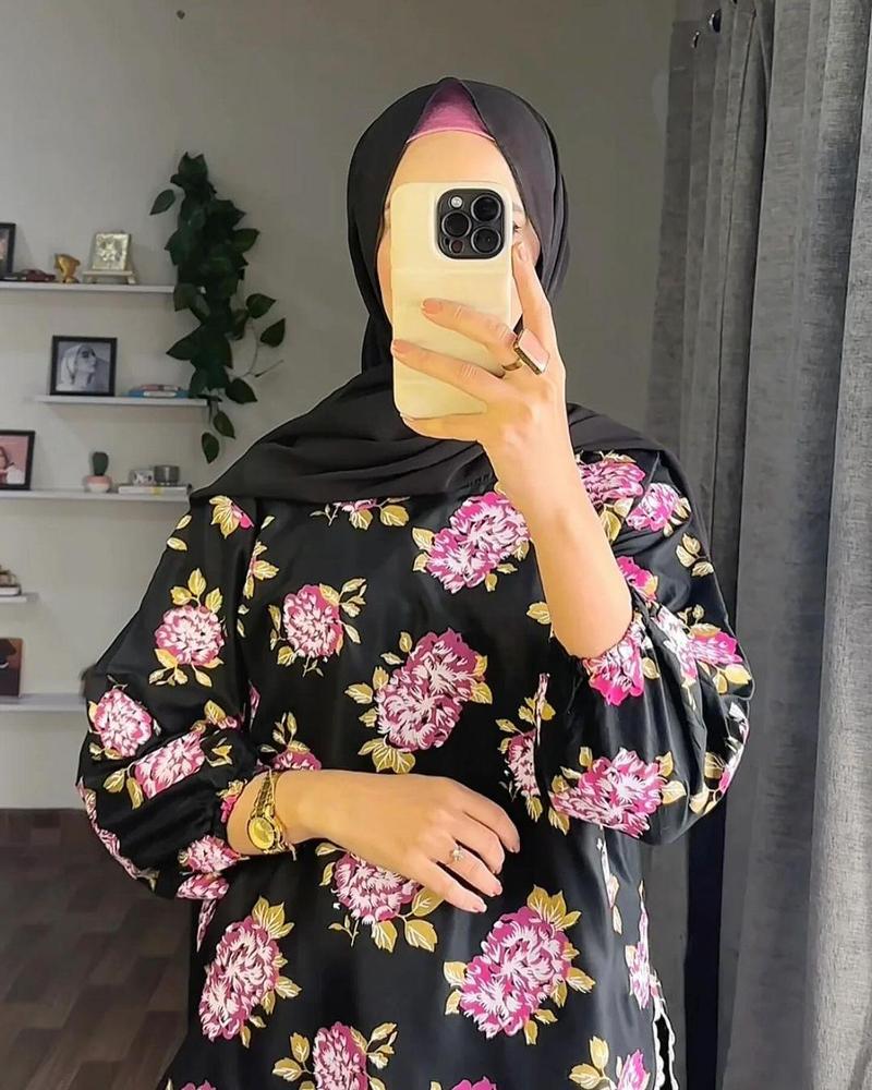 2 Pcs Women's Stitched Linen Printed Shirt And Trouser