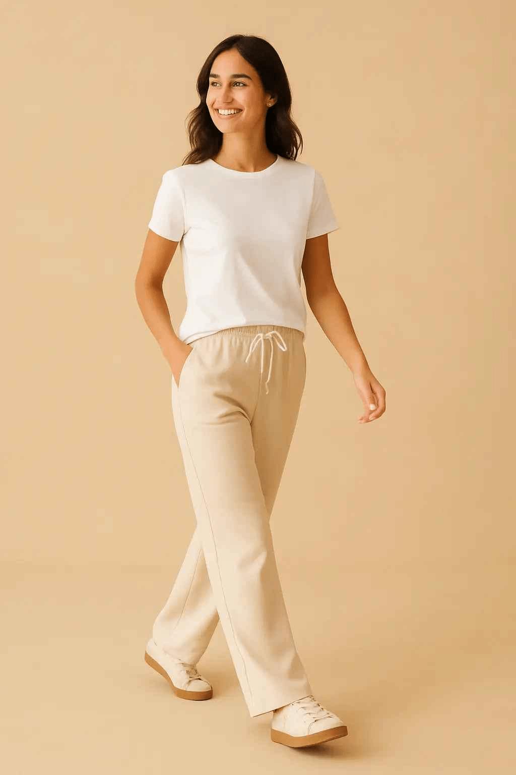Vanilla Cloud Wide-Leg Trousers - Off-White EW-000376-XS