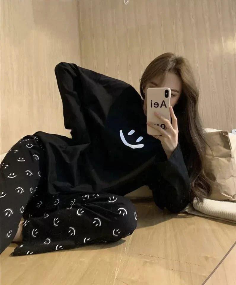 Premium Women's Stitched Cotton Jersey Printed Night Suit