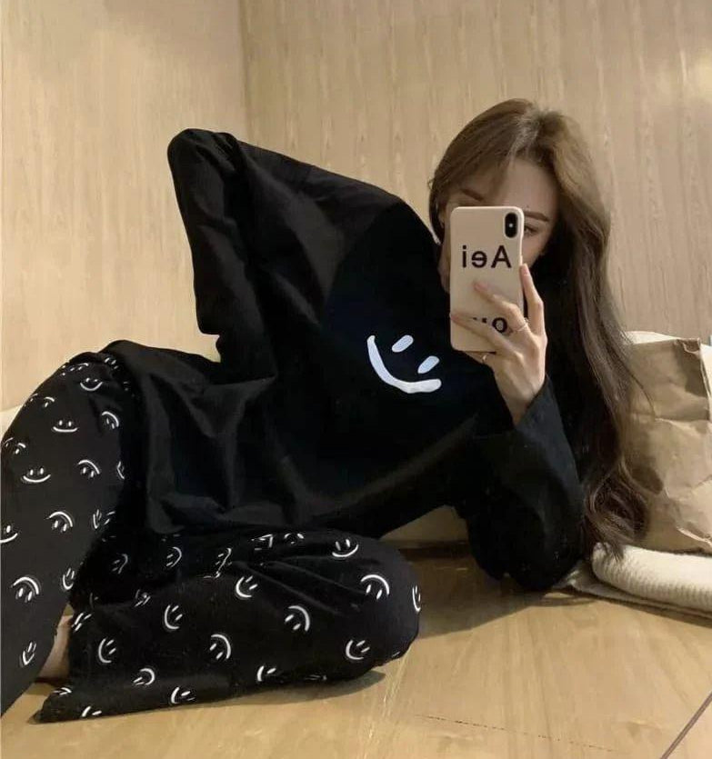 Premium Women's Stitched Cotton Jersey Printed Night Suit