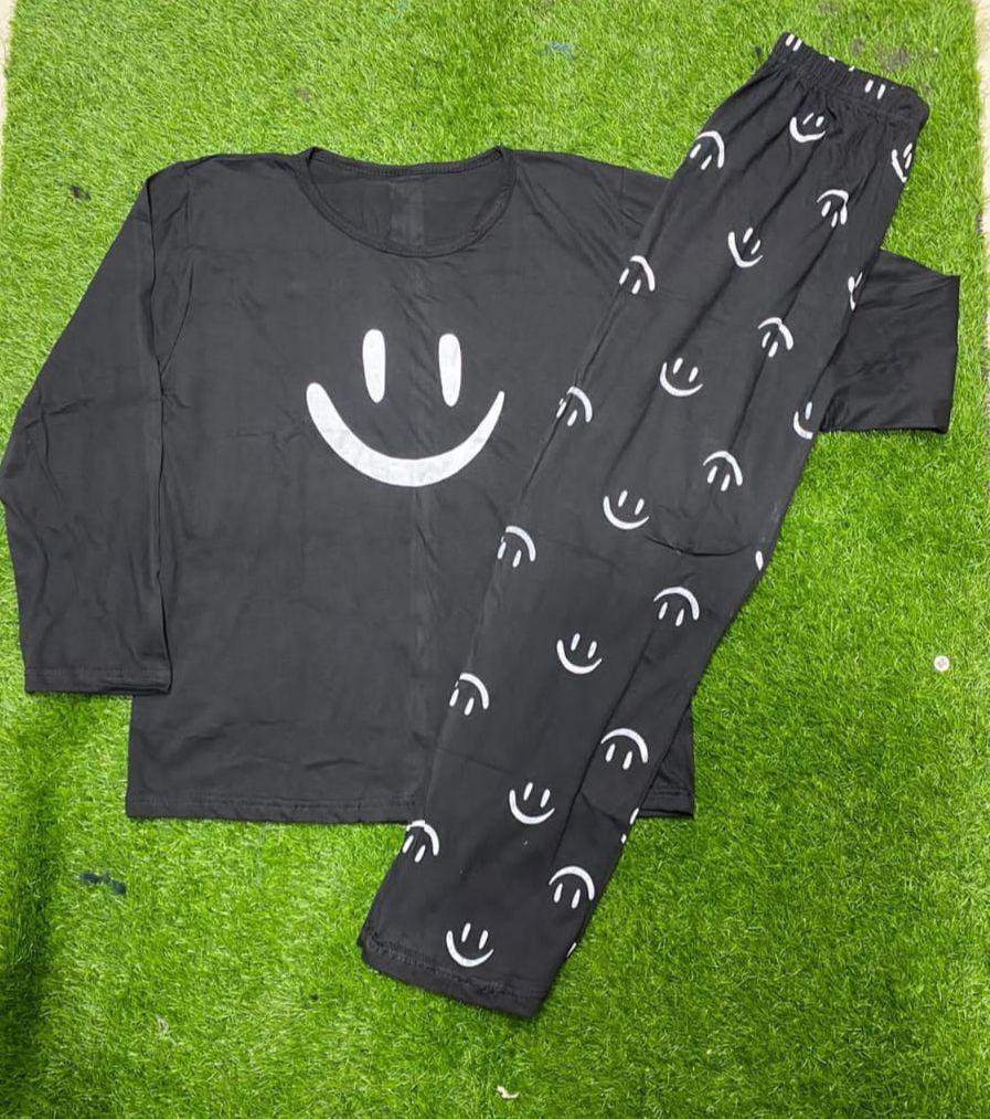 Premium Women's Stitched Cotton Jersey Printed Night Suit