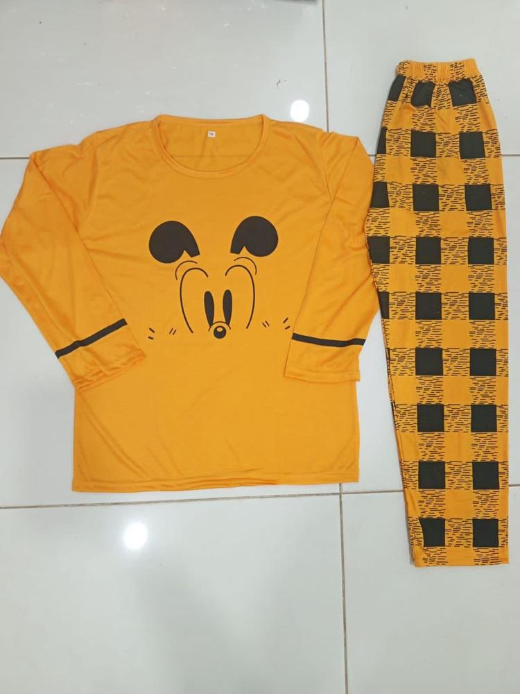 🌙✨ 2-Piece Women's Cotton Jersey Printed Night Suit | Soft & Stylish Sleepwear Set