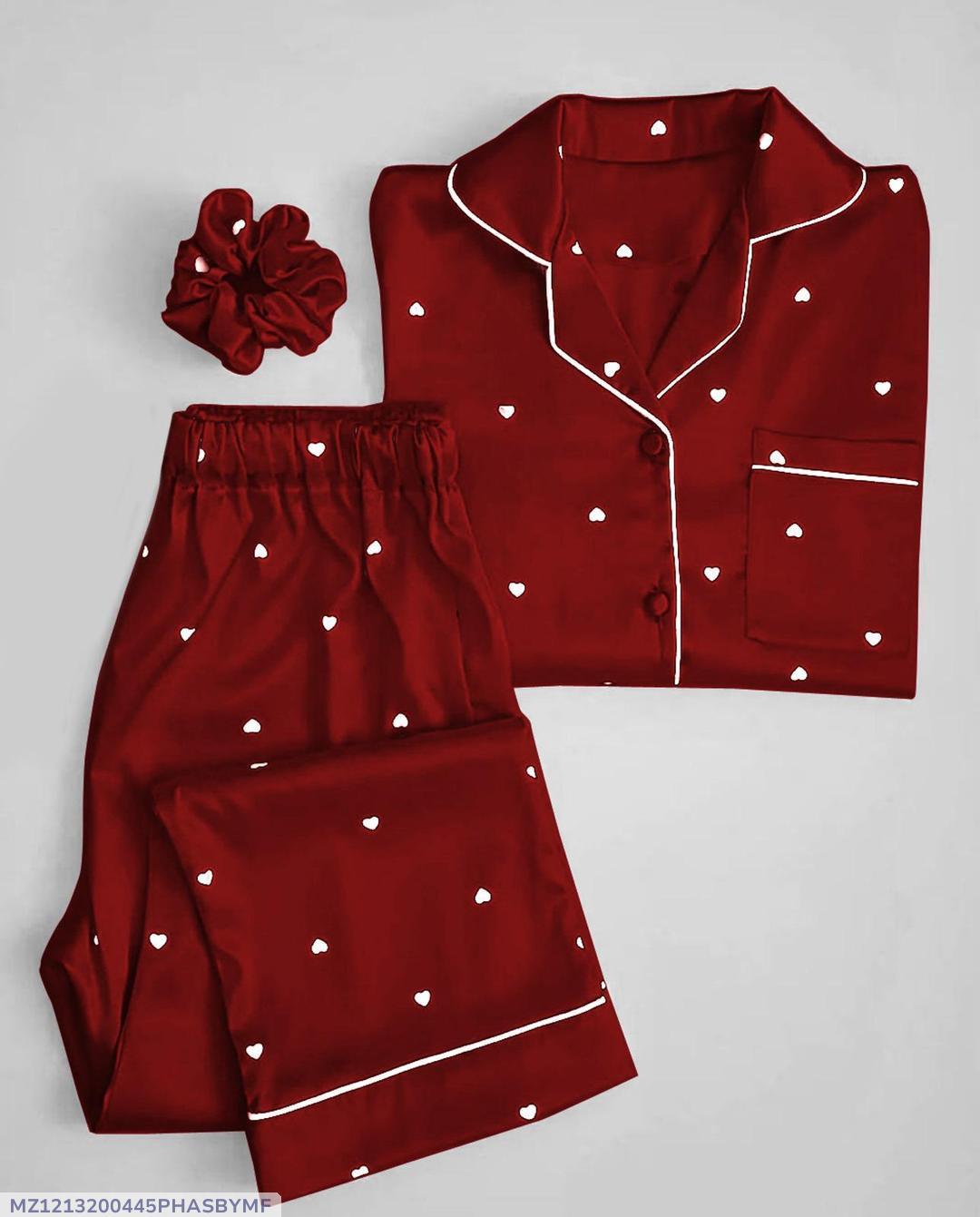 2 Pcs Women's Stitched Night Suit 4 colours available