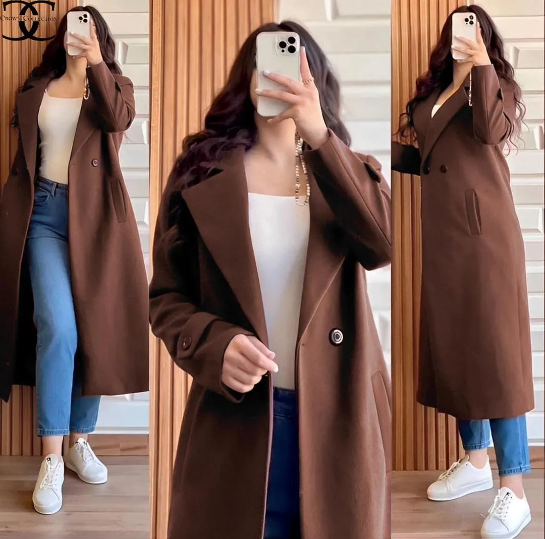 (Copy) LifeStyle Brand Stylish Fleece Overcoat - 1 Pc Women's Stitched Fashion